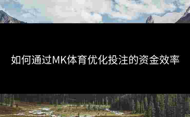 如何通过MK体育优化投注的资金效率